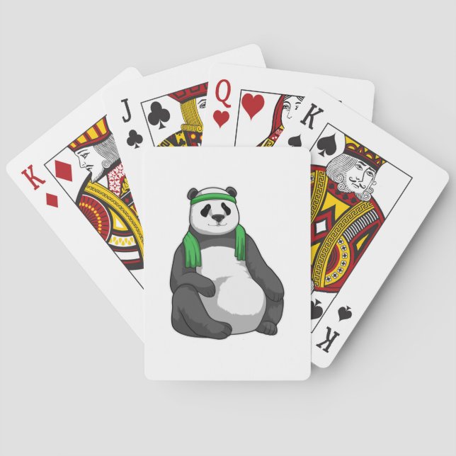 Jeu De Cartes Panda à Fitness avec serviette (dos)