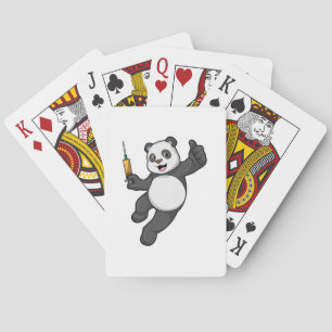 Jeu De Cartes Panda à la vaccination avec seringue
