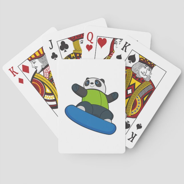 Jeu De Cartes Panda a Snowboarder (dos)