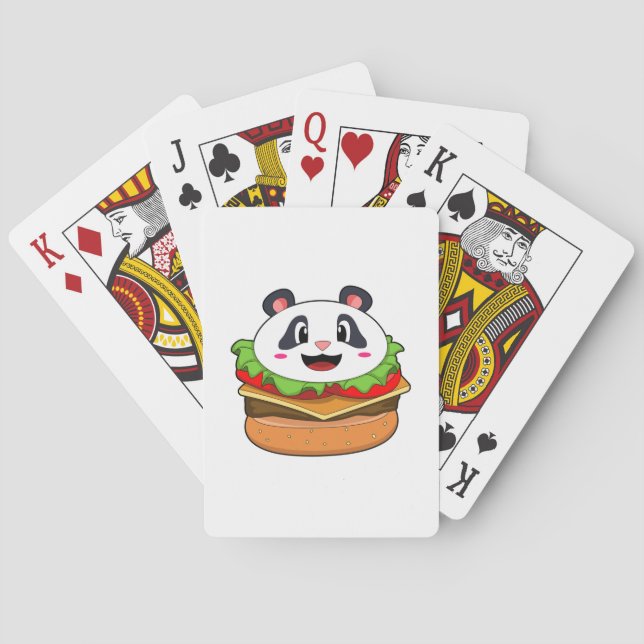Jeu De Cartes Panda avec hamburger (dos)