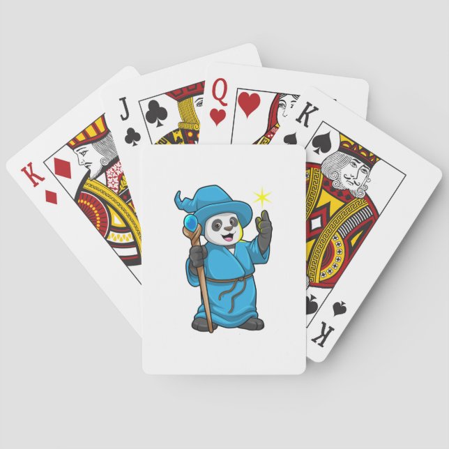 Jeu De Cartes Panda comme Assistant avec baguette magique (dos)