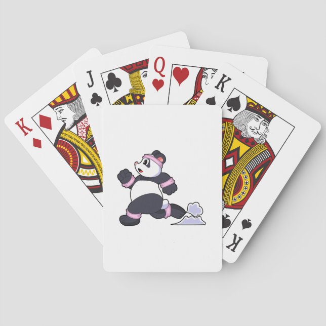 Jeu De Cartes Panda comme coureur à la course (dos)