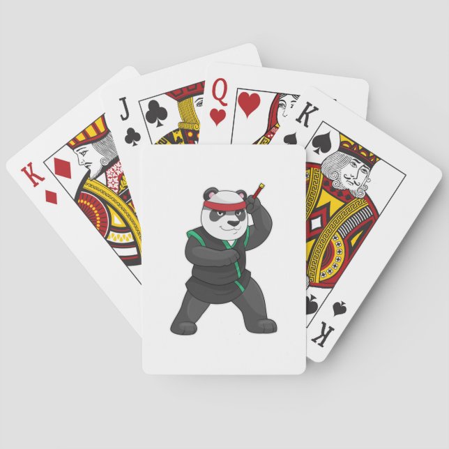 Jeu De Cartes Panda comme Ninja en costume (dos)