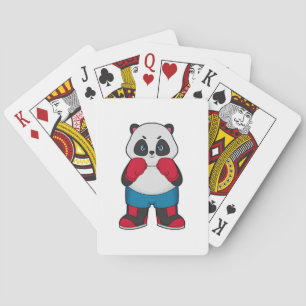 Jeu De Cartes Panda en boîte avec gants de boxe