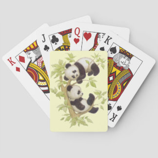 Jeu De Cartes Panda joue dans un arbre