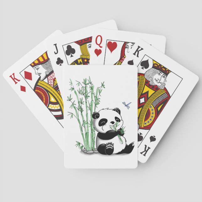 Jeu De Cartes Panda mangeant le bambou (dos)