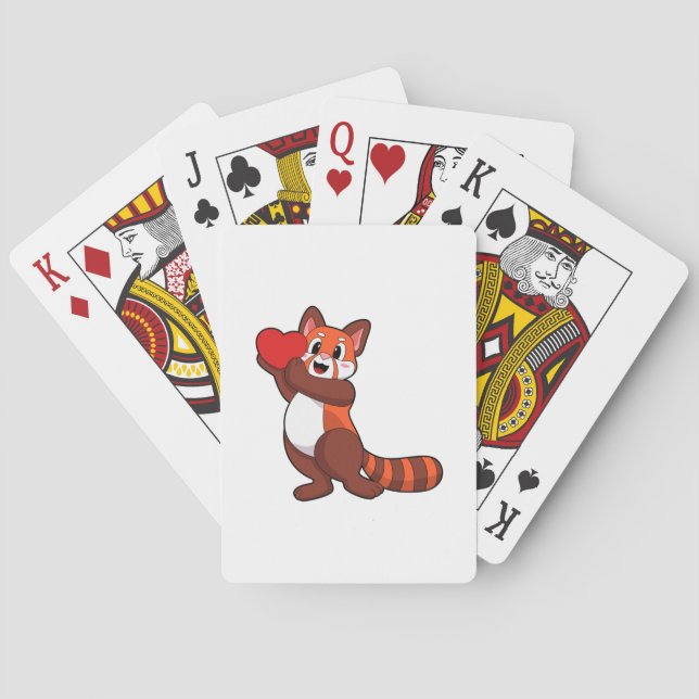 Jeu De Cartes Panda rouge à l'amour avec coeur.PNG (dos)