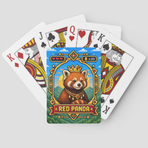 Jeu De Cartes Panda roux rétro pixel art 8 bits