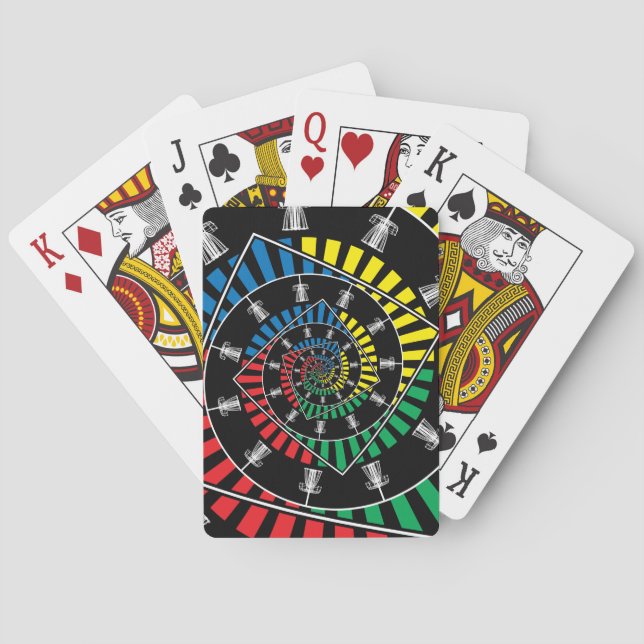 Jeu De Cartes Paniers de golf de disque tournant (dos)