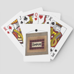 Jeu De Cartes Panneau de mots d'art minimaliste rustique