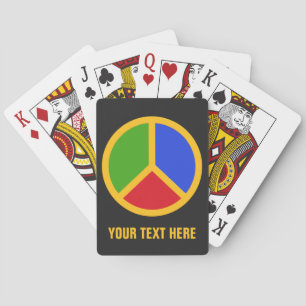 Jeu De Cartes Panneau de Paix Coloré carte à jouer personnalisée