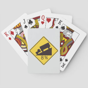 Jeu De Cartes Panneau de signalisation de pente raide pour camio
