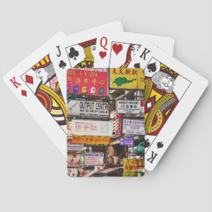Jeu De Cartes Panneaux de néon dans les rues de Hong Kong
