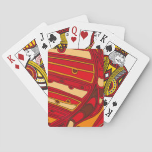 Jeu De Cartes Panneaux orange Abstraits