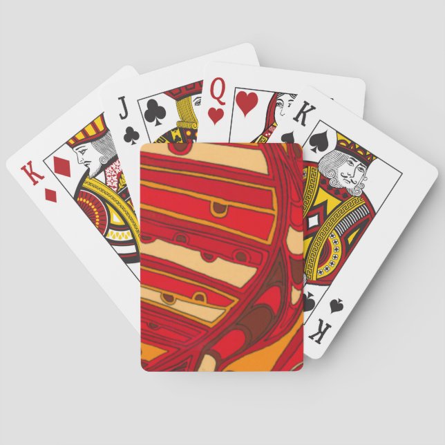 Jeu De Cartes Panneaux orange Abstraits (dos)