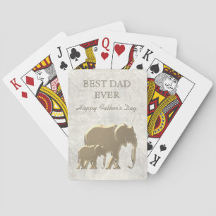 Jeu De Cartes Papa élégant d'éléphant de marbre et d'or meilleur