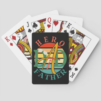 Jeu De Cartes Papa héros Père Couché soleil cravate, moustache e