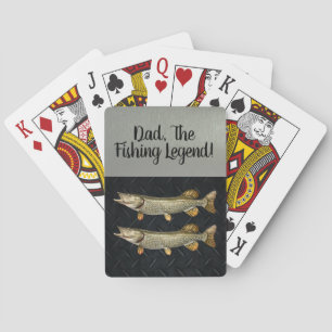 Jeu De Cartes Papa Pêche Légende de brochet du nord pêcheur