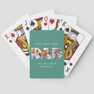 Jeu De Cartes Papa photo typographie moderne cadeau enfant