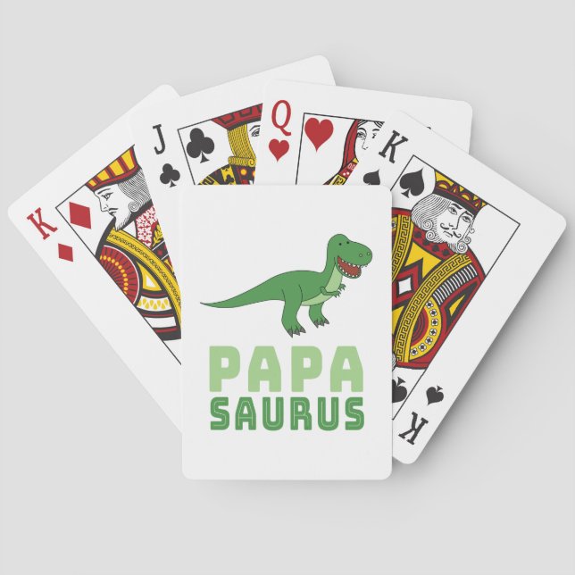 Jeu De Cartes Papasaurus Dinosaur Tyrannosaurus Rex Fête des pèr (dos)