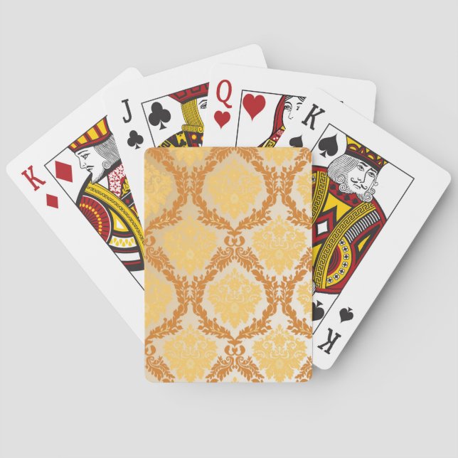 Jeu De Cartes Papier peint 5 de damassé (dos)