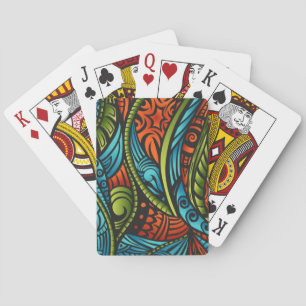 Jeu De Cartes Papier peint ethnique abstrait