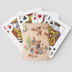 Jeu De Cartes Papier peint Vintage Cowboys - Wild West