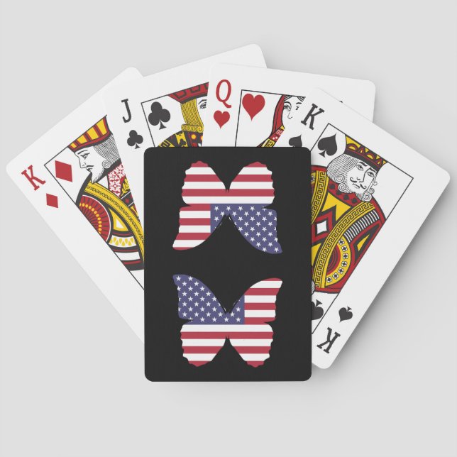 Jeu De Cartes papillon américain jouant aux cartes (dos)