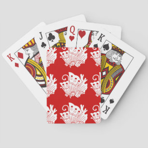 Jeu De Cartes Papillon asiatique Japonais Conception Kamon