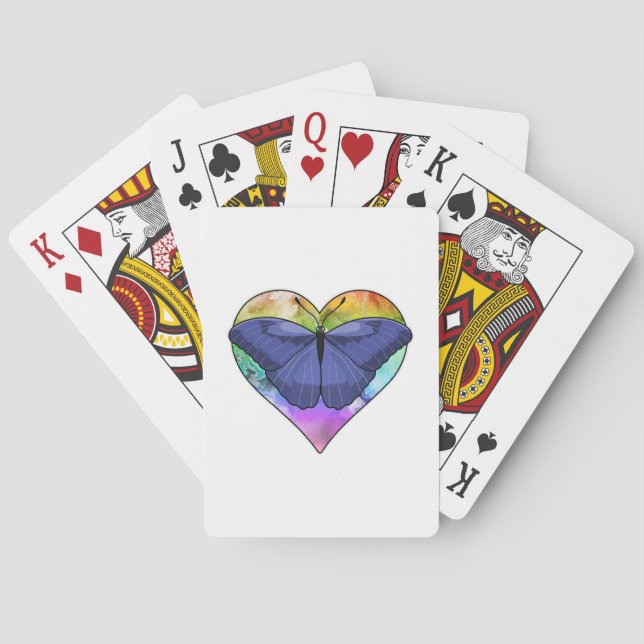 Jeu De Cartes Papillon au coeur (dos)