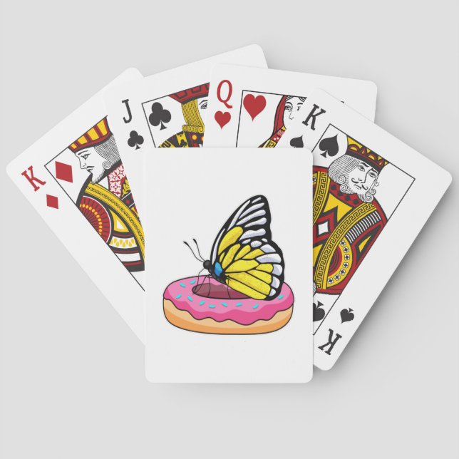 Jeu De Cartes Papillon avec Donut (dos)