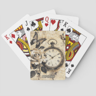 Jeu De Cartes Papillon boussole botanique brun de l'Ancien Monde