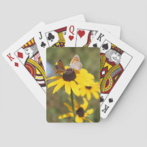 Papillon Couple Jouer Cartes