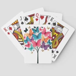 Jeu De Cartes Papillon de la nature fantaisiste arbre de vie