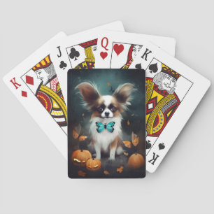 Jeu De Cartes Papillon d'Halloween avec citrouilles effrayant