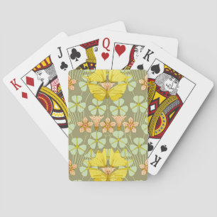 Jeu De Cartes Papillon Floral Botanique coloré