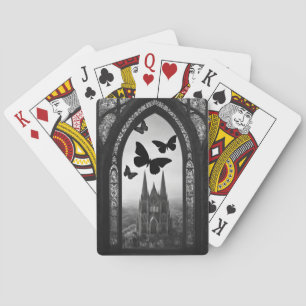Jeu De Cartes Papillon gothique noir