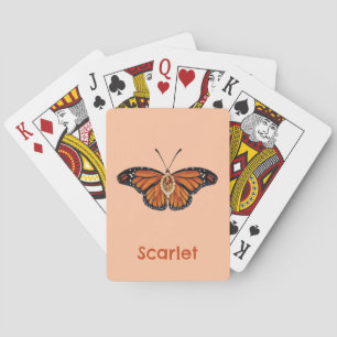 Jeu De Cartes Papillon Monarque Citrine de novembre personnalisé