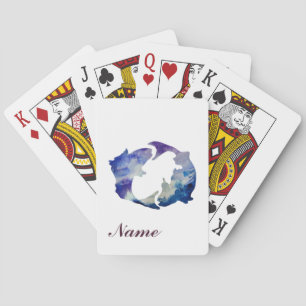 Jeu De Cartes Papillons Aquarelle Art Nom personnalisé