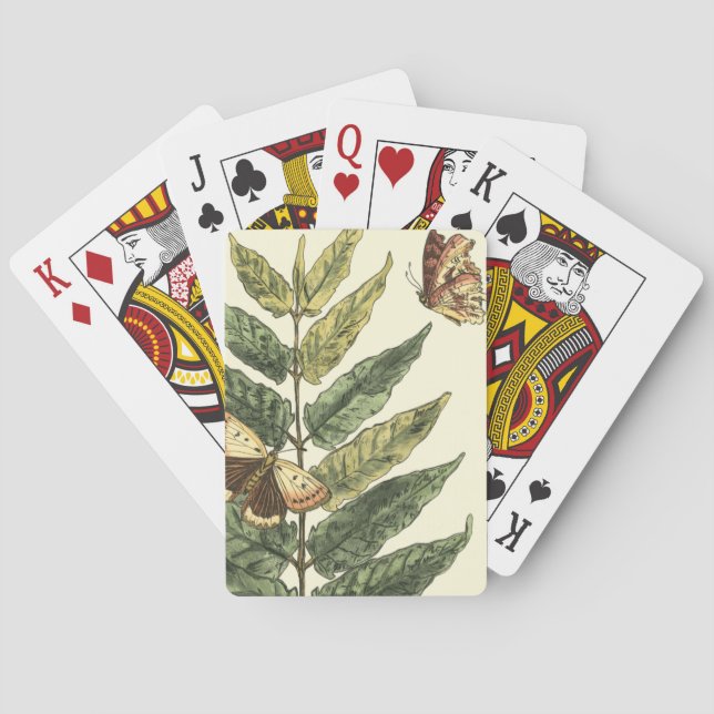 Jeu De Cartes Papillons et Feuilles avec cadre noir (dos)