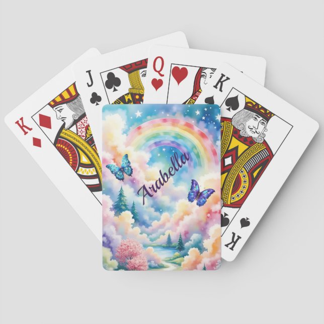 Jeu De Cartes Papillons magiques et couleurs arc-en-ciel (dos)