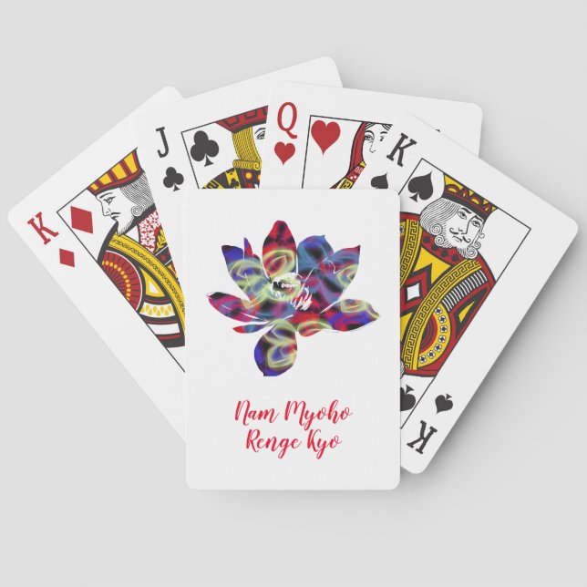 Jeu De Cartes Papillons spirituels Fleur Nam Myoho Renge Kyo (dos)