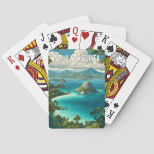 Jeu De Cartes Papouasie-Nouvelle-Guinée Illustration Voyage Art 