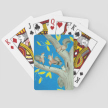 Paquet de cartes de jeu d'écureuil de danse