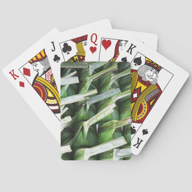 Jeu De Cartes Paquets en feuille de bananier enveloppés (dos)
