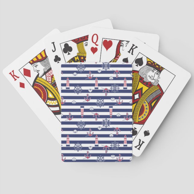 Jeu De Cartes Par le motif de mer (dos)