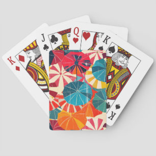 Jeu De Cartes Parapluie Rétro Jour de Pluie Pop Art