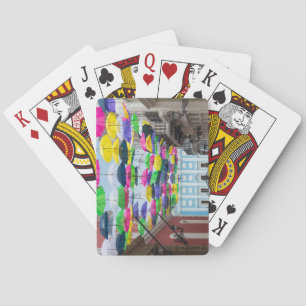 Jeu De Cartes Parapluies au-dessus des rues et du manoir San Jua
