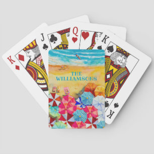 Jeu De Cartes Parasols de plage Sable Personnalisé
