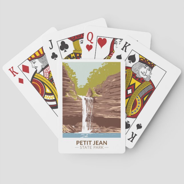 Jeu De Cartes Parc d'état de Petit Jean Arkansas Vintage (dos)